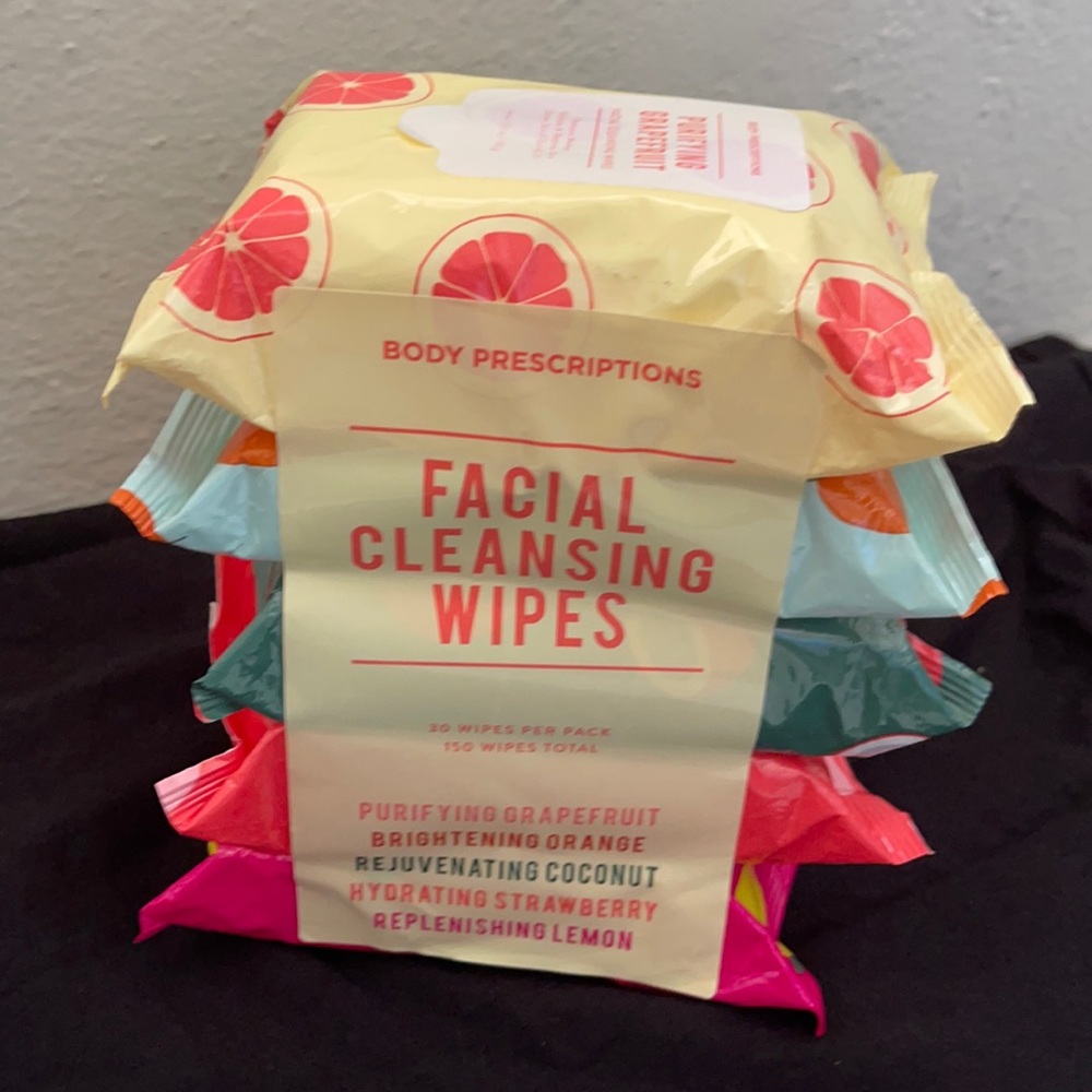 2/$10  5 Pack Facial Wipes
